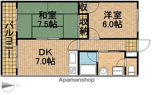 フロントヒルズⅡ【4階】の間取り