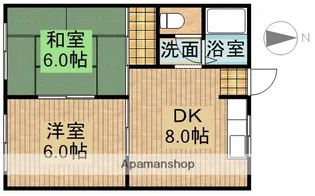 コスモハイツ久野【103号室】の間取り