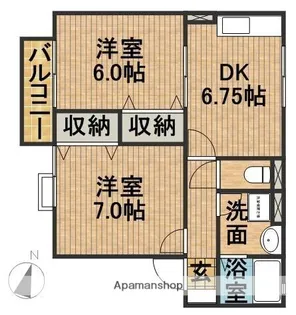 セジュール祗園殿【103号室】の間取り