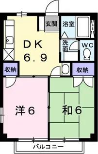 ニューシティ三輪【1階】の間取り