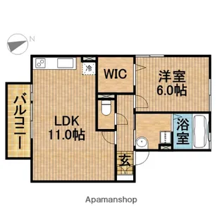 リビングタウン下俣B【1階】の間取り