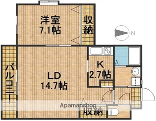 磐田ヒルズⅠ【1階】の間取り
