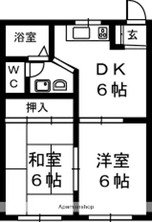 みづほハイツ【101号室】の間取り