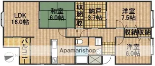 ガーデンシティ住吉【3階】の間取り