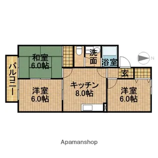 ルポ・ボナール【1階】の間取り