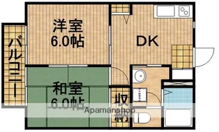 コーポはなみずきA【201号室】の間取り