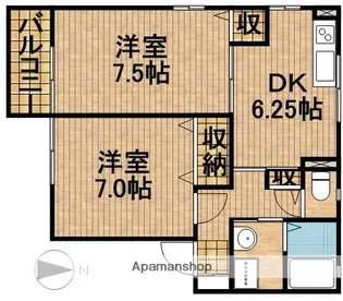 メルヴェイユ【1階】の間取り