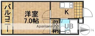 上島コモンコートD棟【3階】の間取り