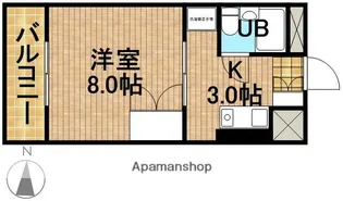 ハイツ光洋【1階】の間取り