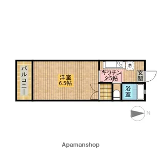 ビバリーハウス萩丘B【1階】の間取り