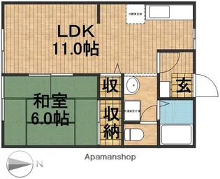エスポワール・S.A【1階】の間取り