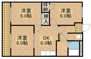 メゾンドソレイユⅡ【1階】の間取り