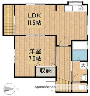 ハイツ翔【2階】の間取り