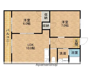 静岡県浜松市中央区野口町【アパート】の間取り