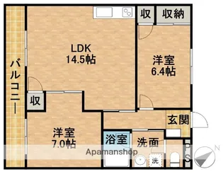 パークサイド高木【3階】の間取り