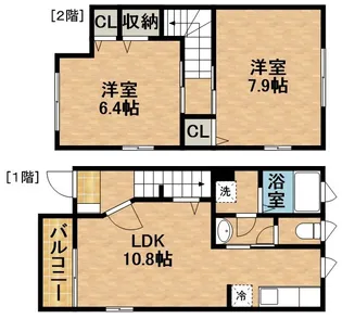 ウエストヒルズ【102号室】の間取り