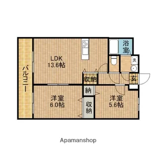ソレイユ【2階】の間取り