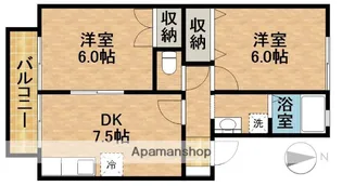 プレンティA【205号室】の間取り
