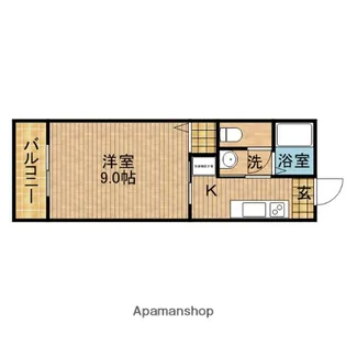 パレス・くろがね本町【1階】の間取り