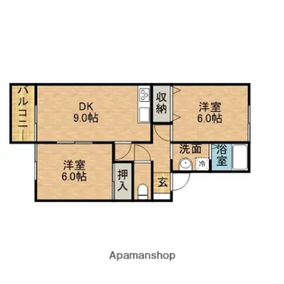 サンシャイン堀江Ⅱ【1階】の間取り