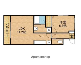 サルバス五ケ堀之内【1階】の間取り