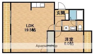 1LDKの間取り画像