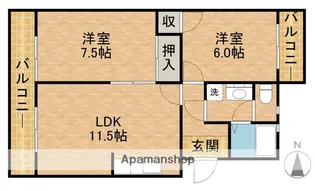 レジデンス曳馬【3階】の間取り