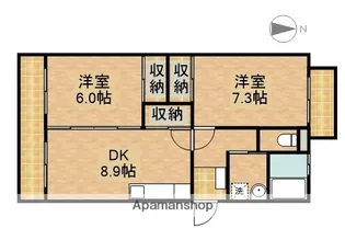エクレールB【102号室】の間取り