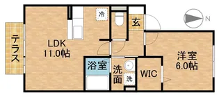 ピーノ・アーレC【1階】の間取り