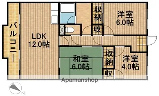 カルカソンヌ【3階】の間取り
