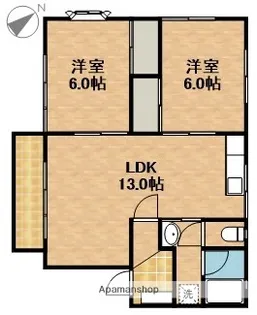 ブッシュクローバー佐鳴台【1階】の間取り