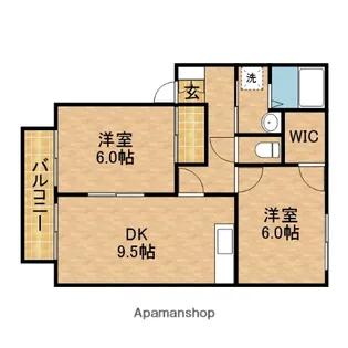サンシティA B棟【205号室】の間取り
