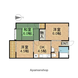 エクセランC【202号室】の間取り
