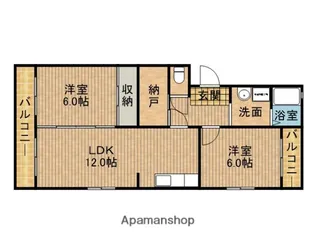 ピースⅡ【2階】の間取り