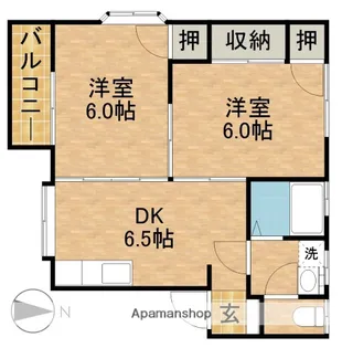 クオーレいしはらA【1階】の間取り