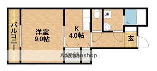 テニメントハウスフルール【1階】の間取り