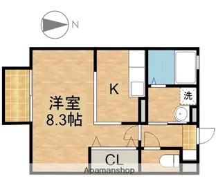 1Rの間取り画像