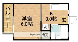 サンシティ嶺田C【1階】の間取り