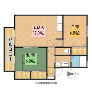 ライズ後藤A【2階】の間取り
