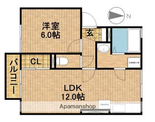 セジュール元宮【1階】の間取り
