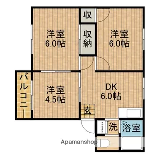 コーポ八好A【1階】の間取り
