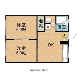 リリーベル【1階】の間取り