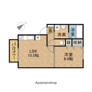 セリシール【202号室】の間取り