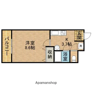ライフ第6マンション藤枝駅前【3階】の間取り