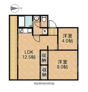 千歩マンション【2階】の間取り