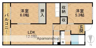 北川原ロビスト【2階】の間取り