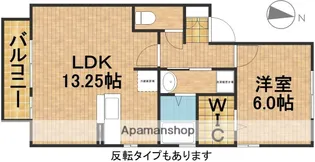 リビングタウン明ヶ島B【2階】の間取り