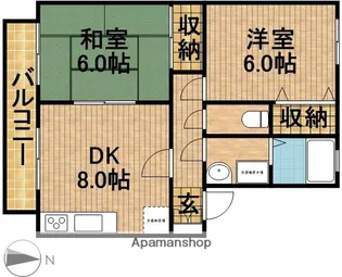 太田ハイカムール【2階】の間取り