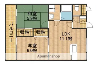 ベルツリーA【1階】の間取り