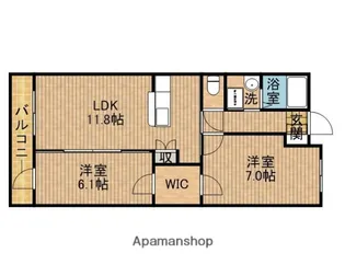 カトル・パレ【7階】の間取り